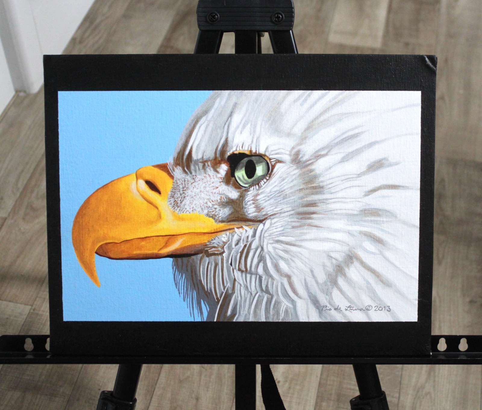 Bald Eagle Original Painting 11 x 14″ Acrylic on Canvas Board Wildlife Art