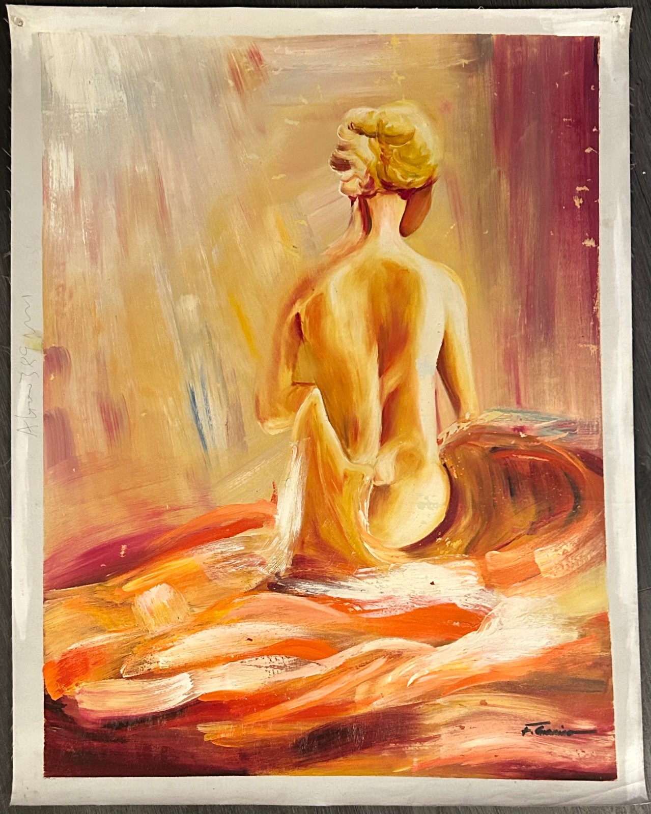 Hand-Painted Oil Painting on Canvas Paper 35×27. «Morning Awakening»