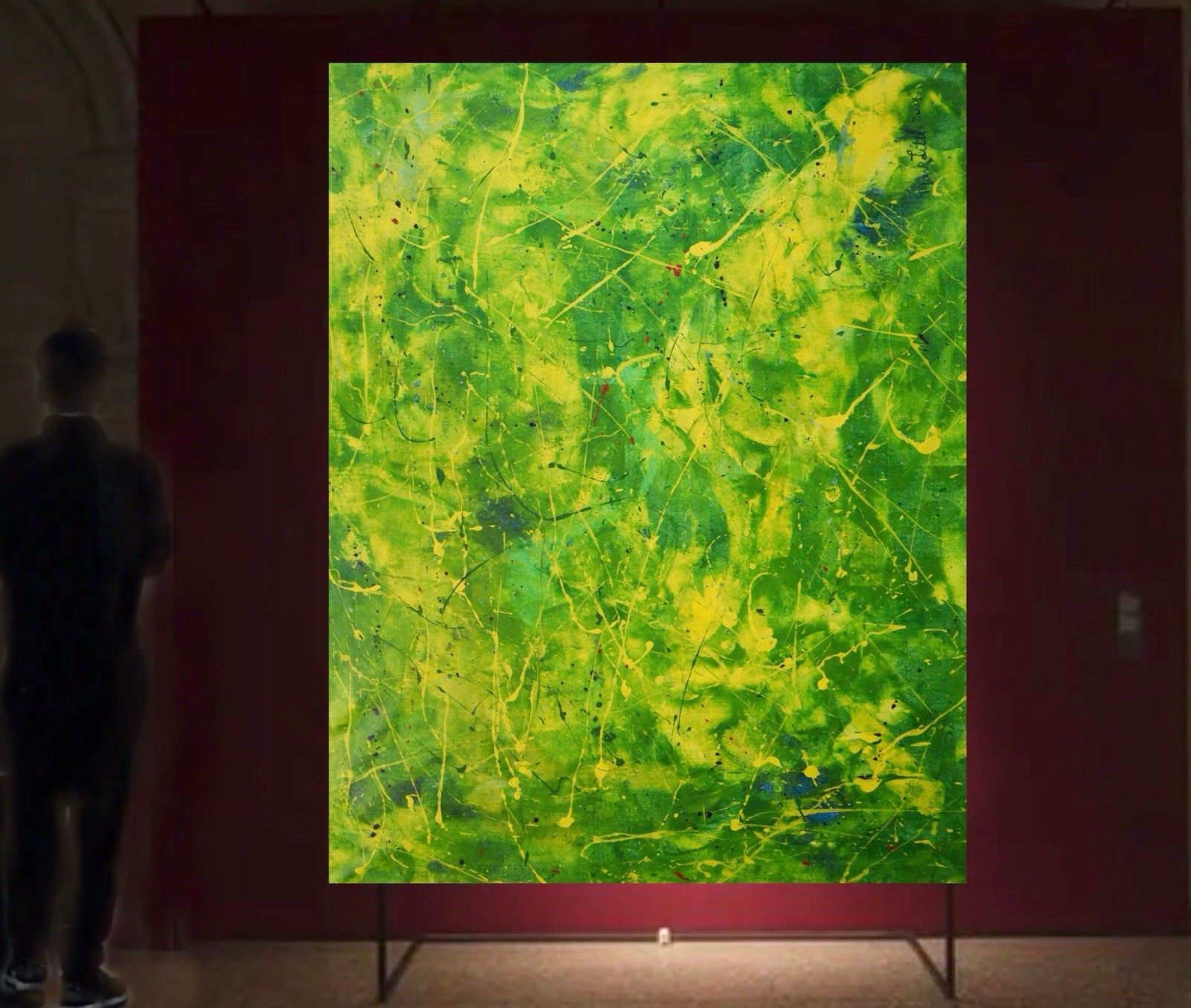 Jackson Pollock Style Giant Canvas Painting 81”X62” (6 Foot 9 inch) Abstract XXL
