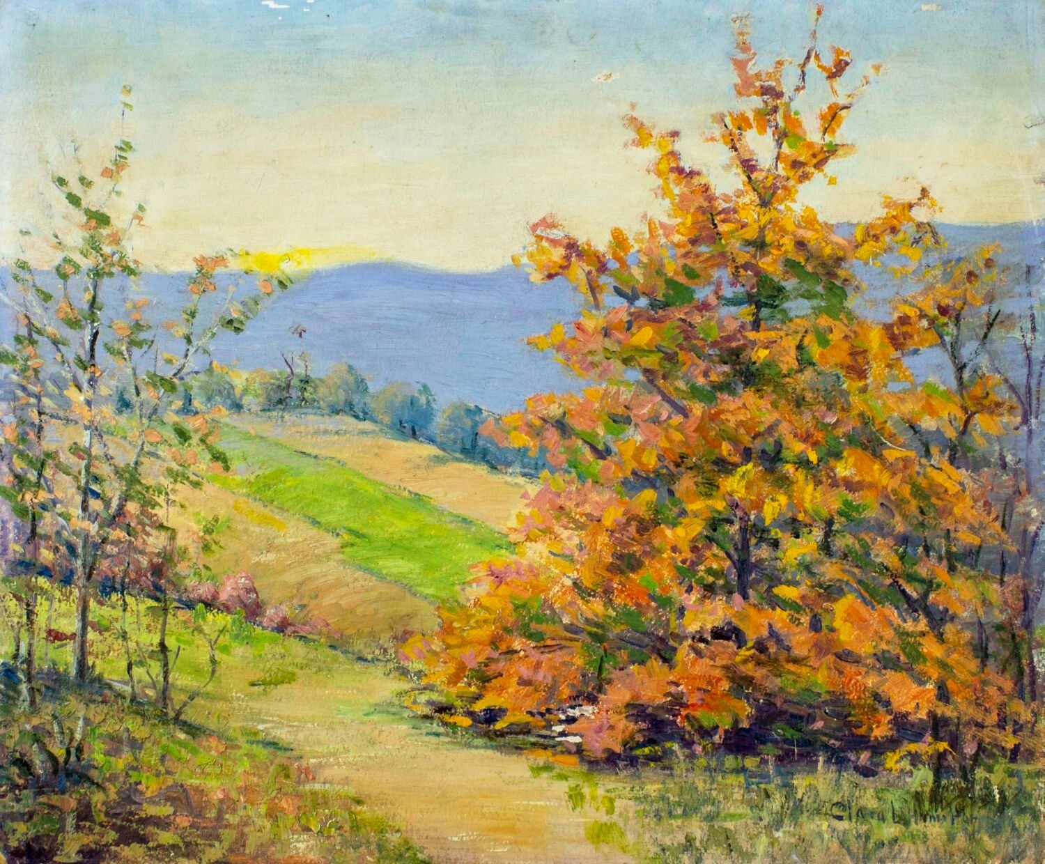 Clara Laughlin Hamilton (IN,OH,1872-1968) oil painting 127402