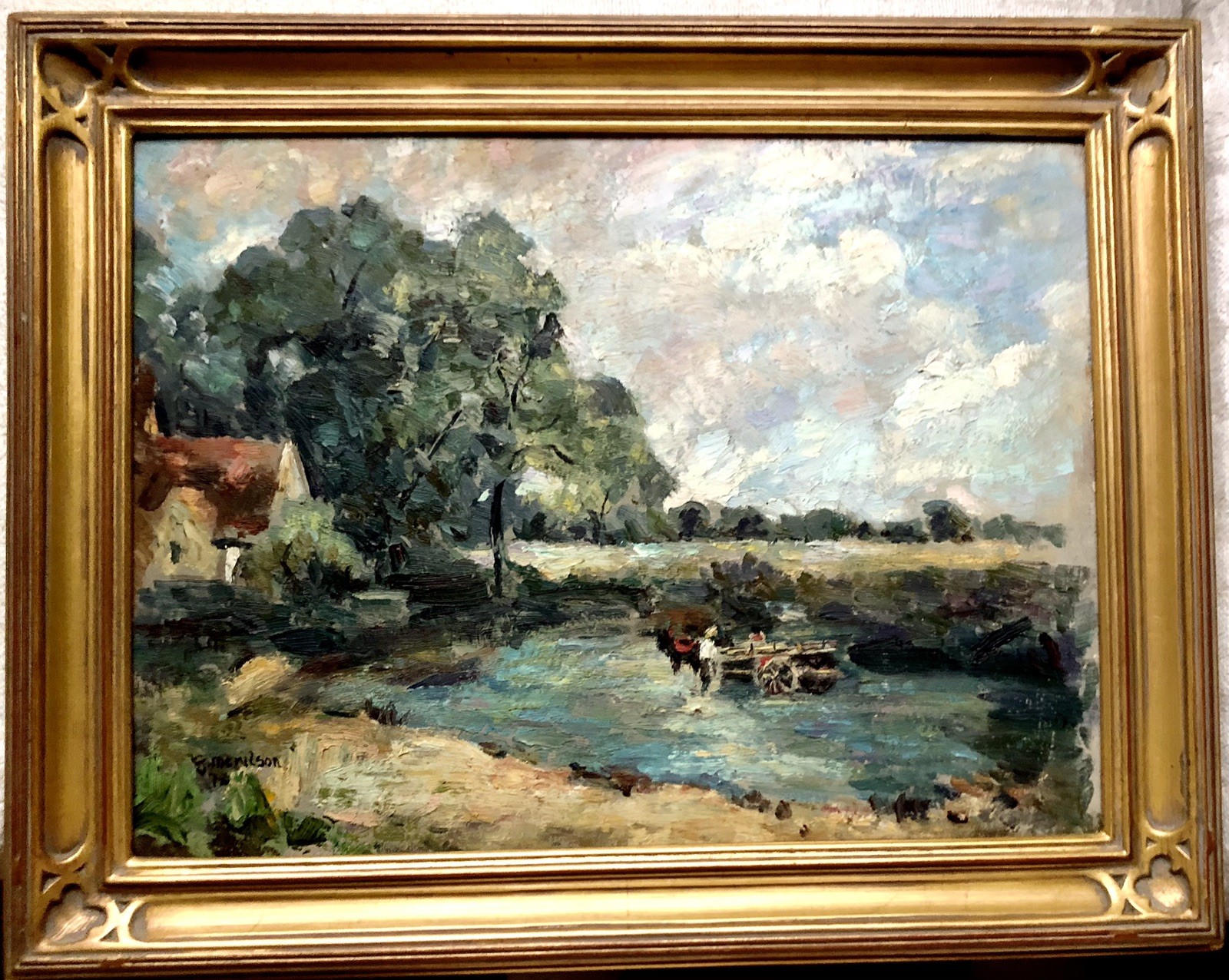 EXTRAORDINARY POST IMPRESSIONIST LANDSCAPE NJ ARTIST GLORIA MERILSON 1926-2005
