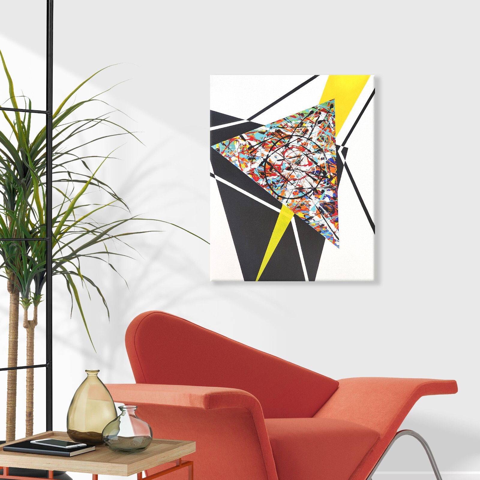 ABSTRAСT ART 16″ x 20″ CANVAS ORIGINAL HAND-PAINTED ARTWORK