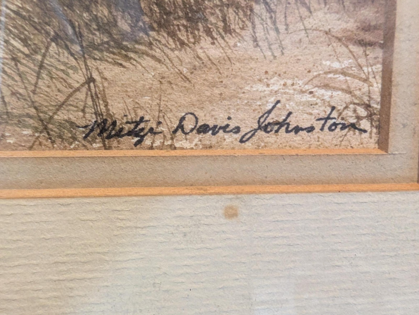 Original Signed Watercolor “Sarasota Beach» Mitzi Davis Johnston Estate Sale