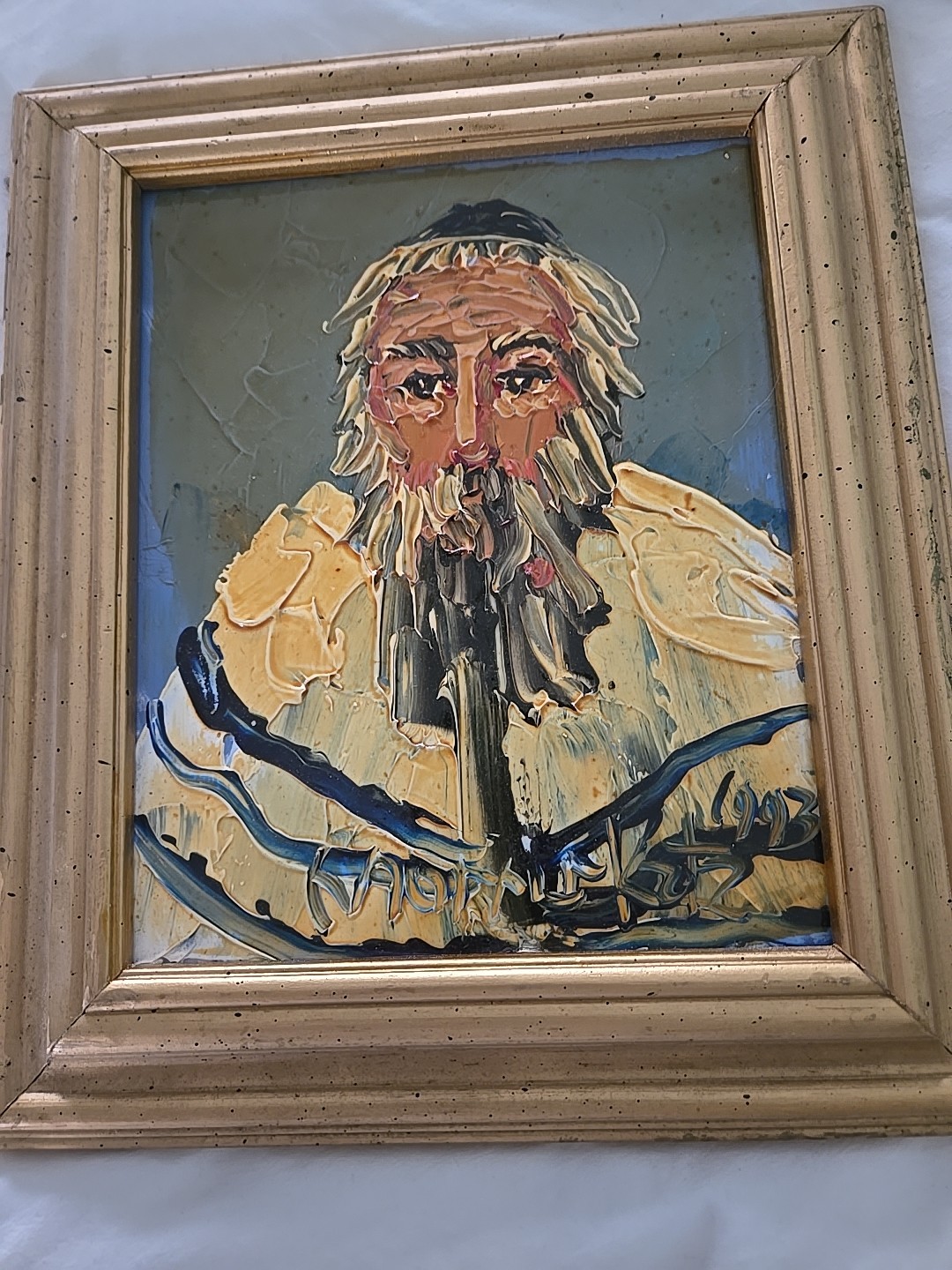 Morris Katz Original Painting 13.5×11.5 Framed Circa 1993