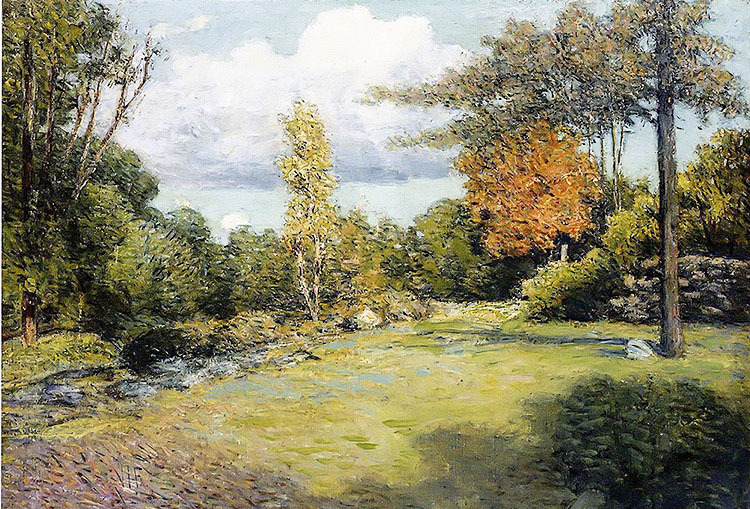 Ｏｉｌ　ｐａｉｎｔｉｎｇ julian alden weir – autumn days stunning landscape with forest