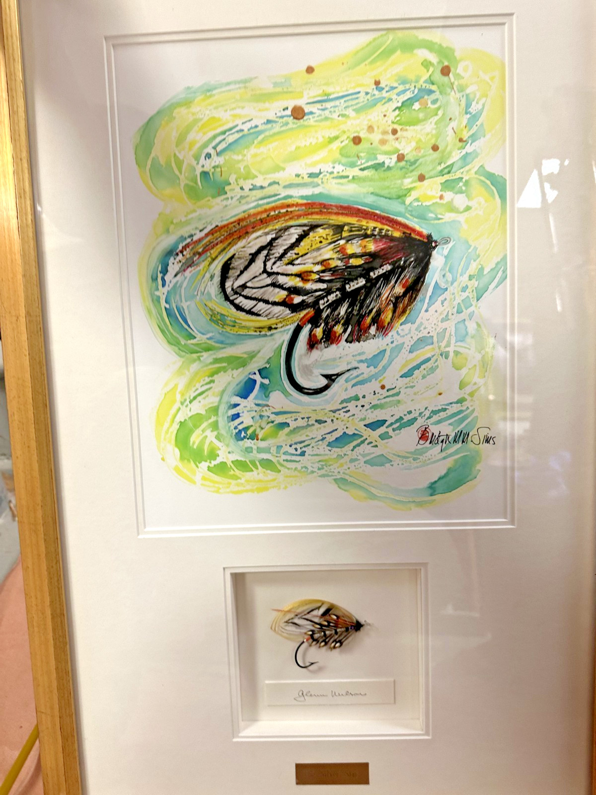 BEAUTIFUL Fly Fishing painting salmon fly Quality sporting tackle print LURE