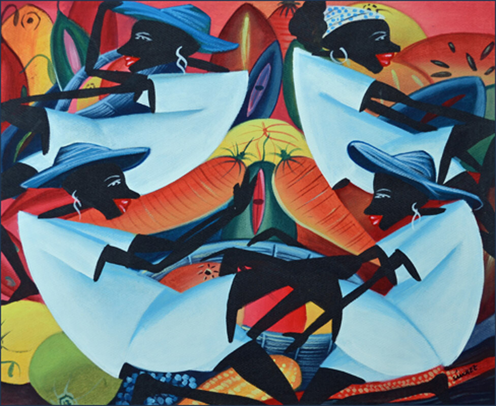 Cuban Art – Compesinos (Farmers) 2 by Janier Sanchez 20 x 24