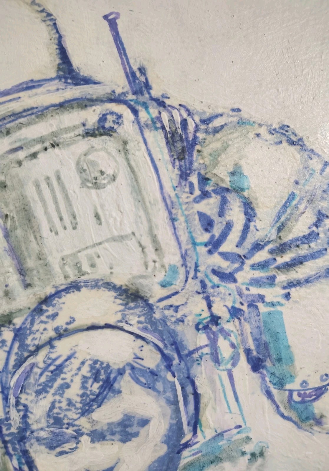 9 inch x 12 inch – Sci-fi Mixed-Media Drawing – NO FRAME by A. Avila