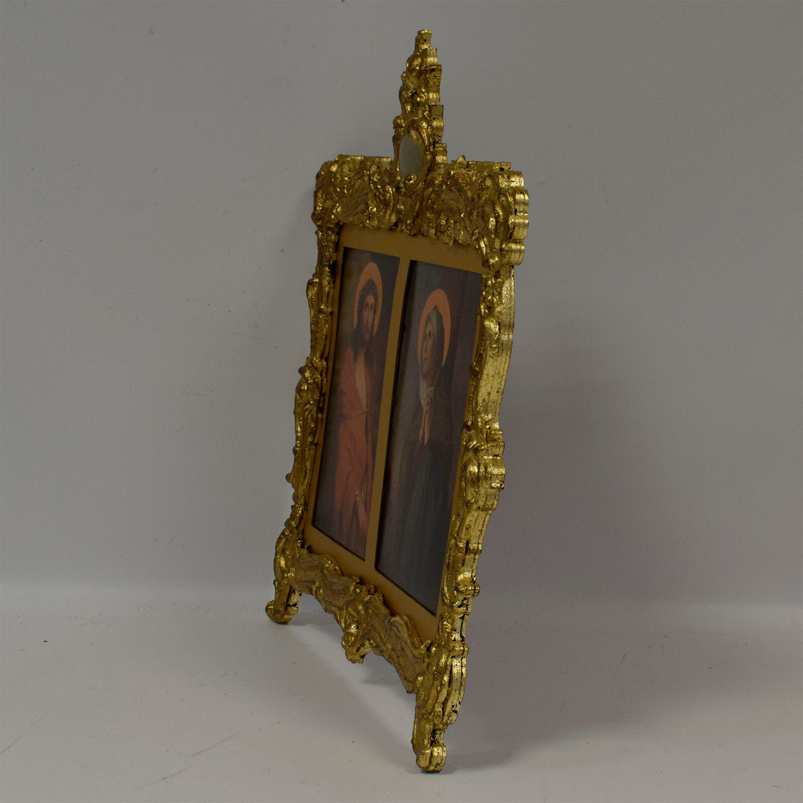 Ca.1900 R.Uhlmann, Old oil painting Jesus and Mary 20,3×20,1 in