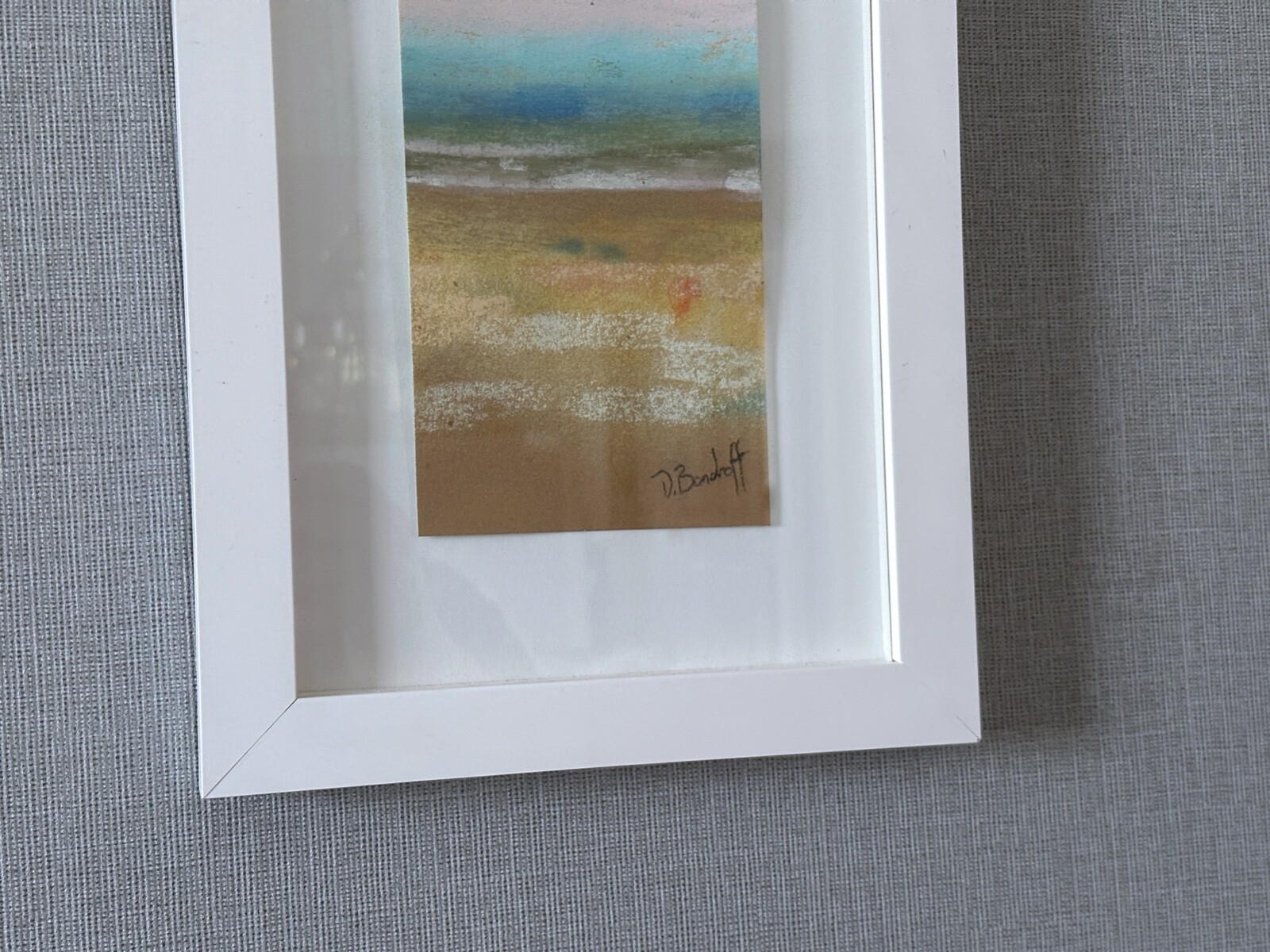 Dan Bondroff Original Pastel and Mixed Media Framed Artwork – Slice of Paradise
