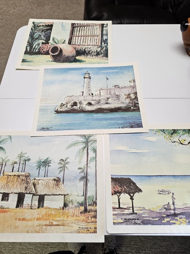 Vintage Lot Of 6 Iriondo A Watercolor On Paper Artist Signed 16″ x 11″