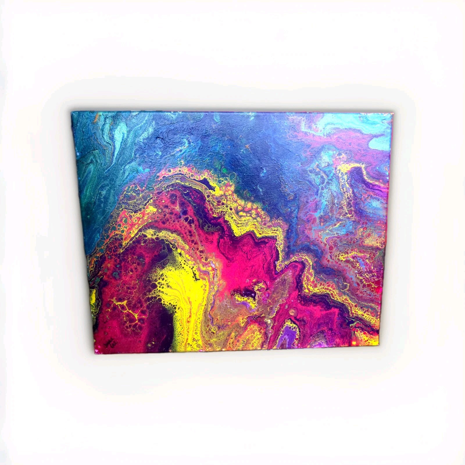 Acrylic Pour Painting By Jennie Rae (YELLOW, PURPLE, MAGENTA, TURQUOISE, BLUE)