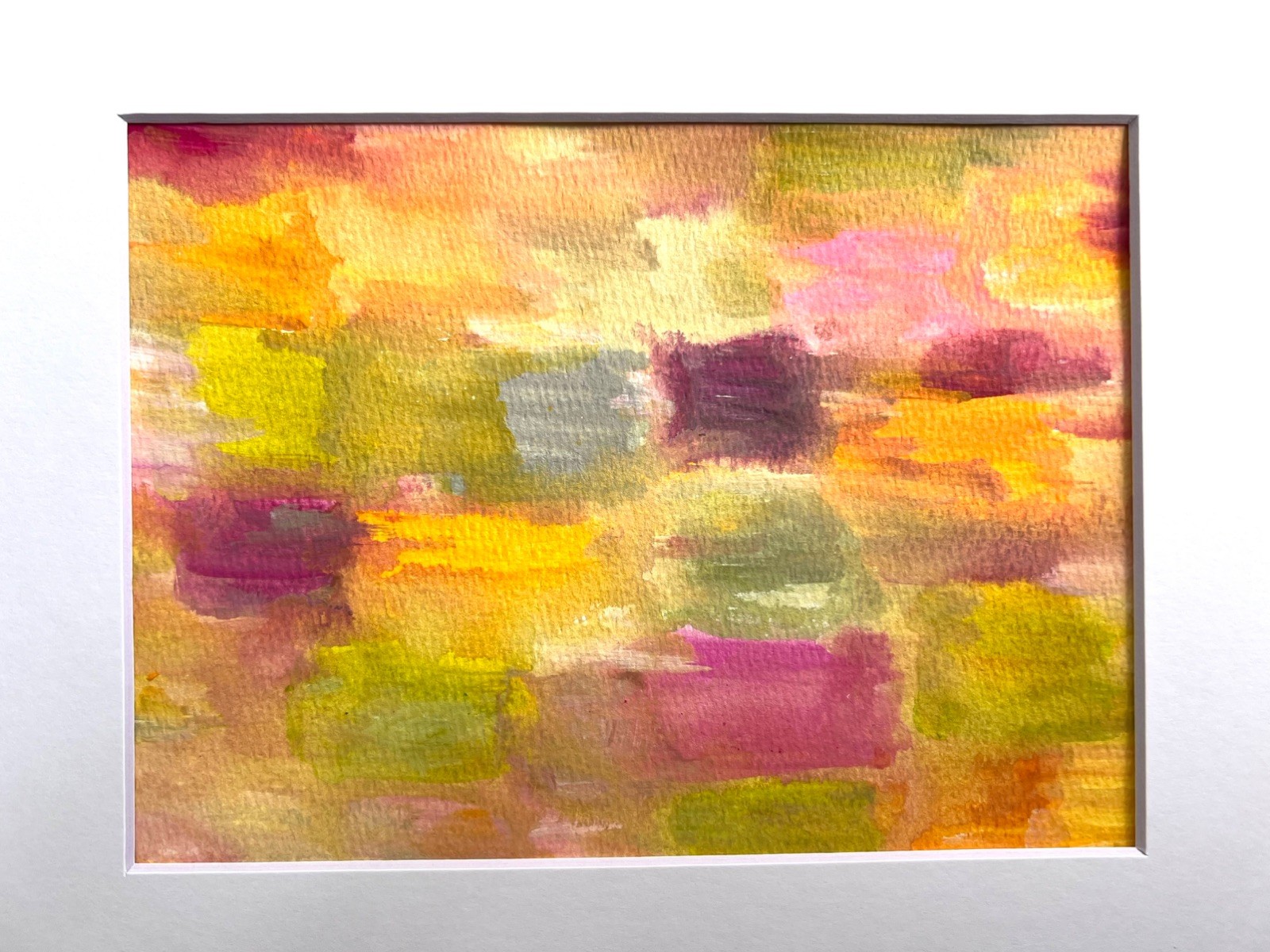 Abstract Painting Original Art Modern Colorful Acrylic 8x 10 Matted Jimarieart