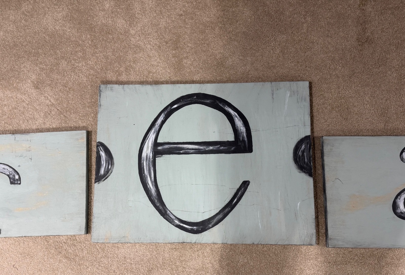 Custom Artwork. Painting on Wood. «Dream» Abstract w/ Distressed features