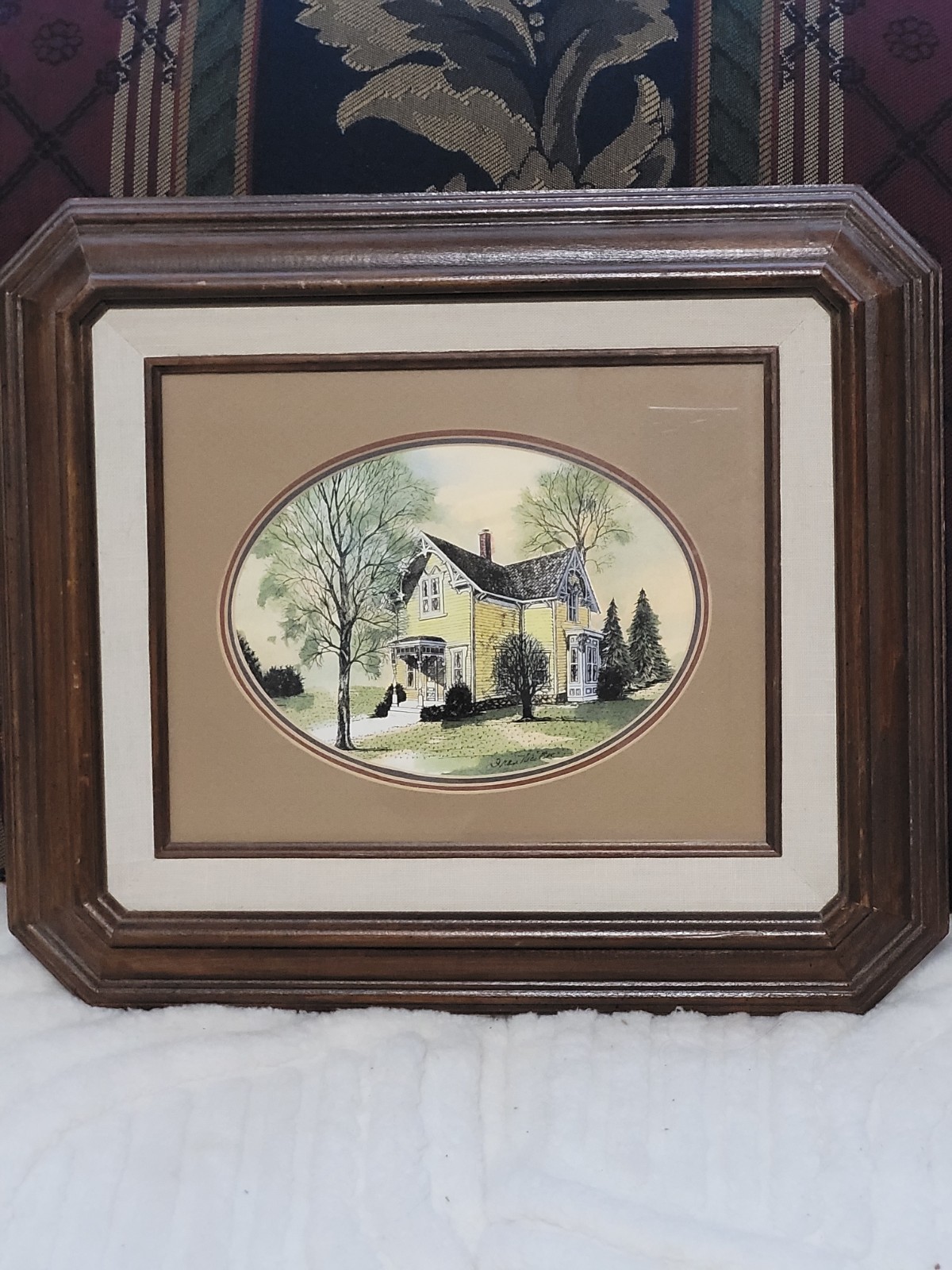 Fran Nicholson Watercolor Victorian House in Charleston, Michigan