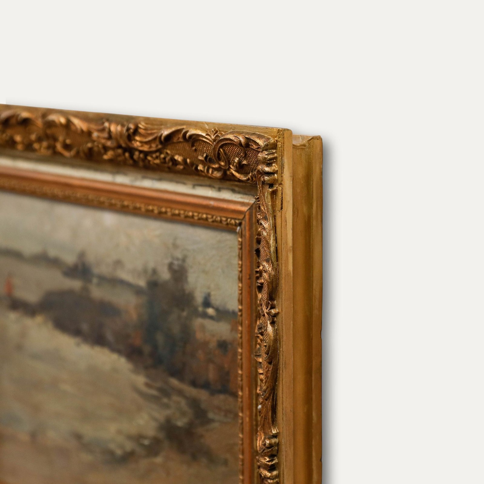 Arie Zwart (1903-1981) – Framed 1935 Oil, Along the Waal