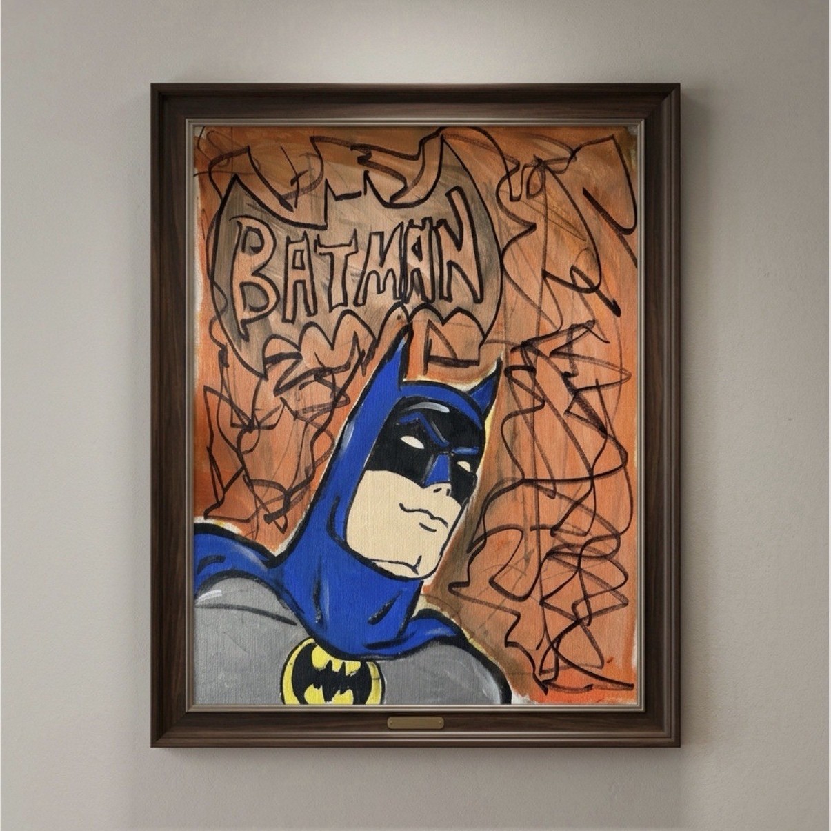Batman Pop Art Canvas Painting Artwork Comics Superhero Wall Art 11×14
