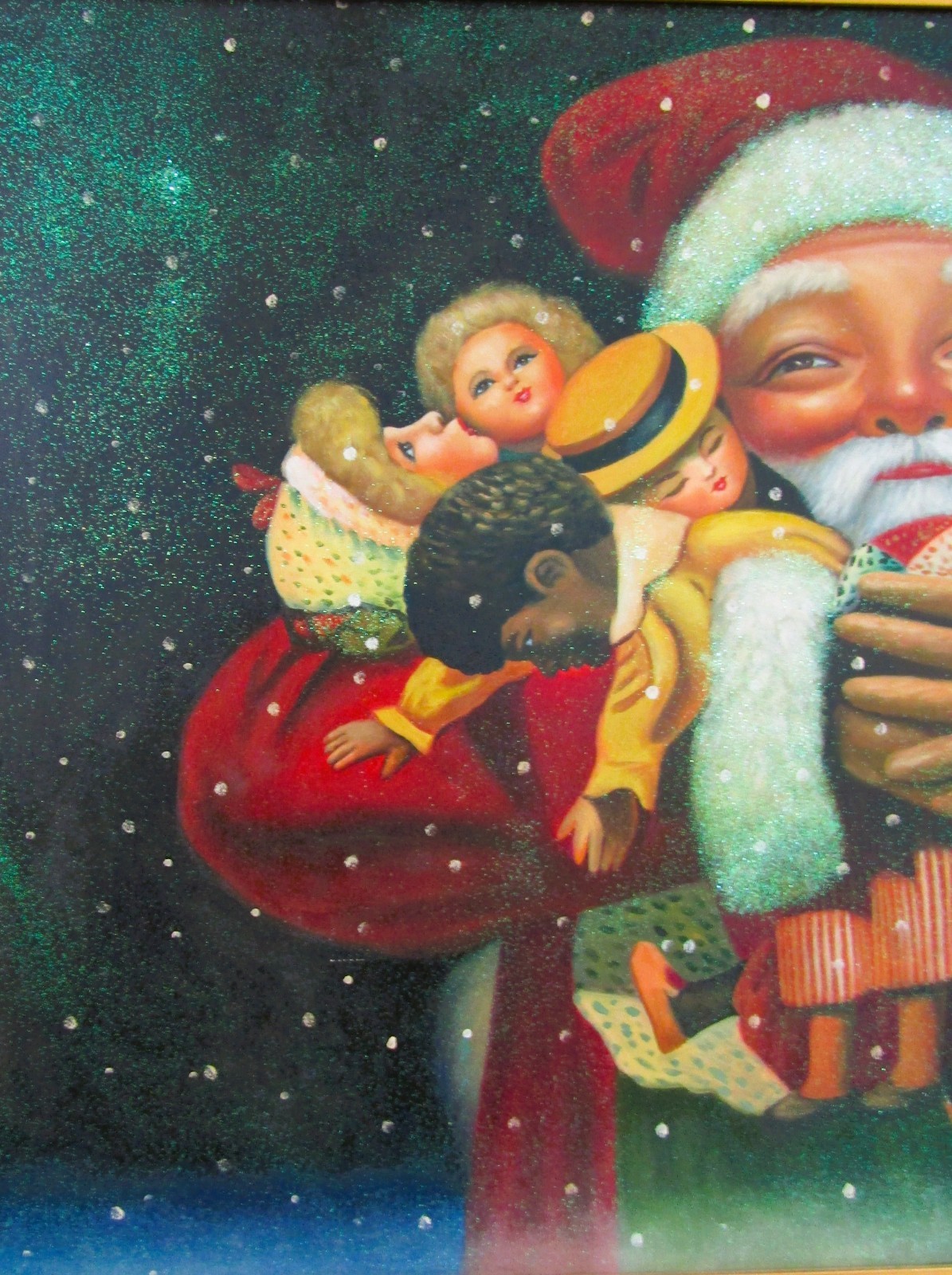 Large Christopher Radko Oil Painting «Christmas Joy» Ltd. Ed. 160/500 Framed COA