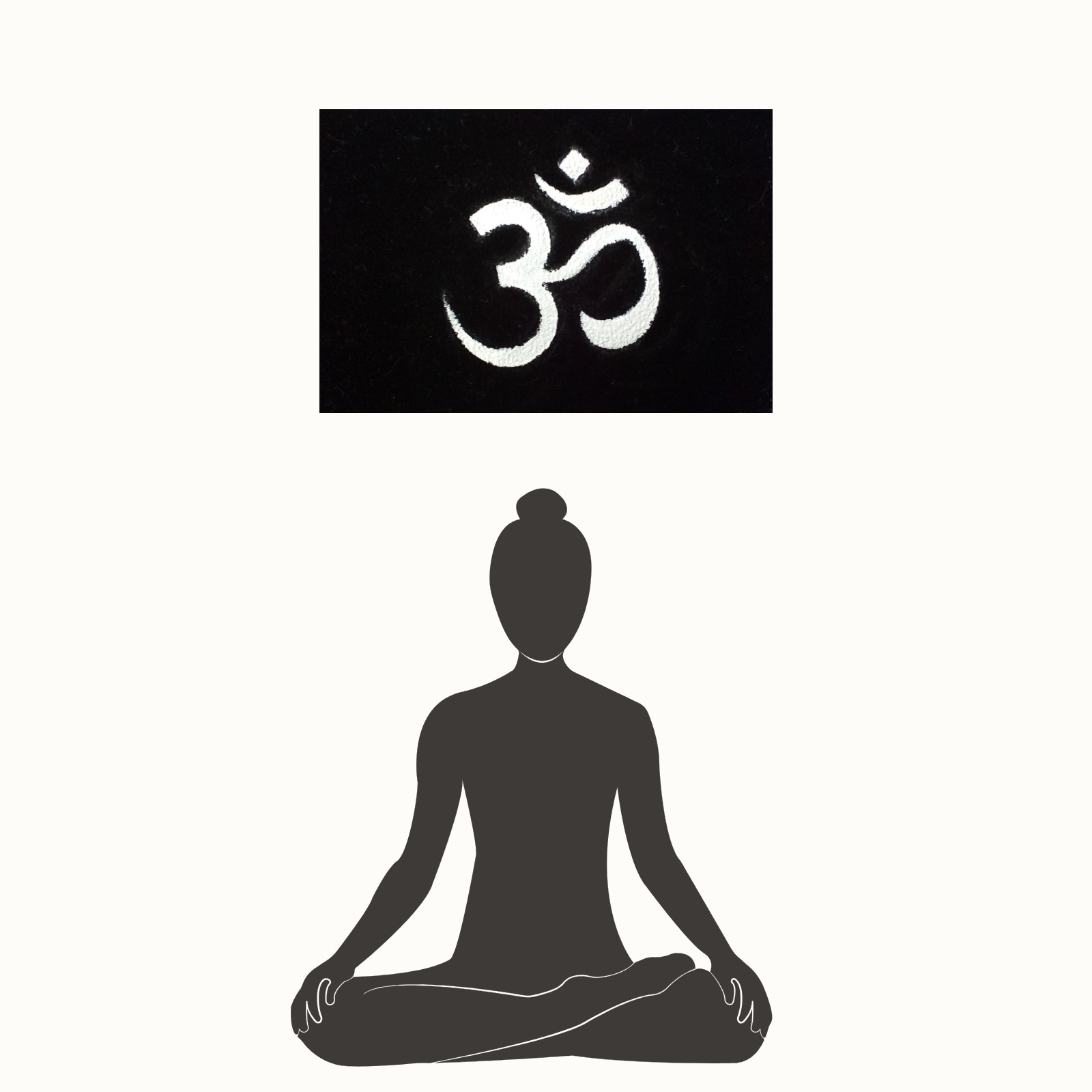 Om Aum Symbol ACEO Religious Spiritual Yoga Meditation Zen Art on Velvet Canvas