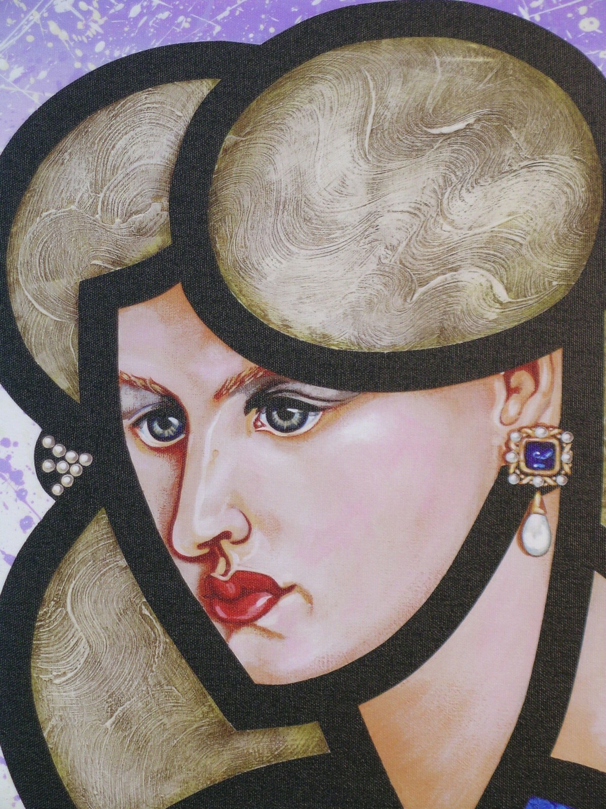 Archival Fine Art Print on Canvas Woman Courtisan