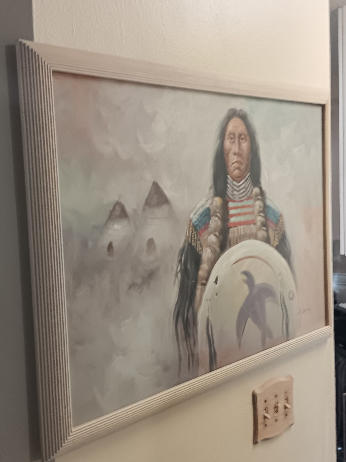 Original Oil Painting Native American Indian signed by A. Norman