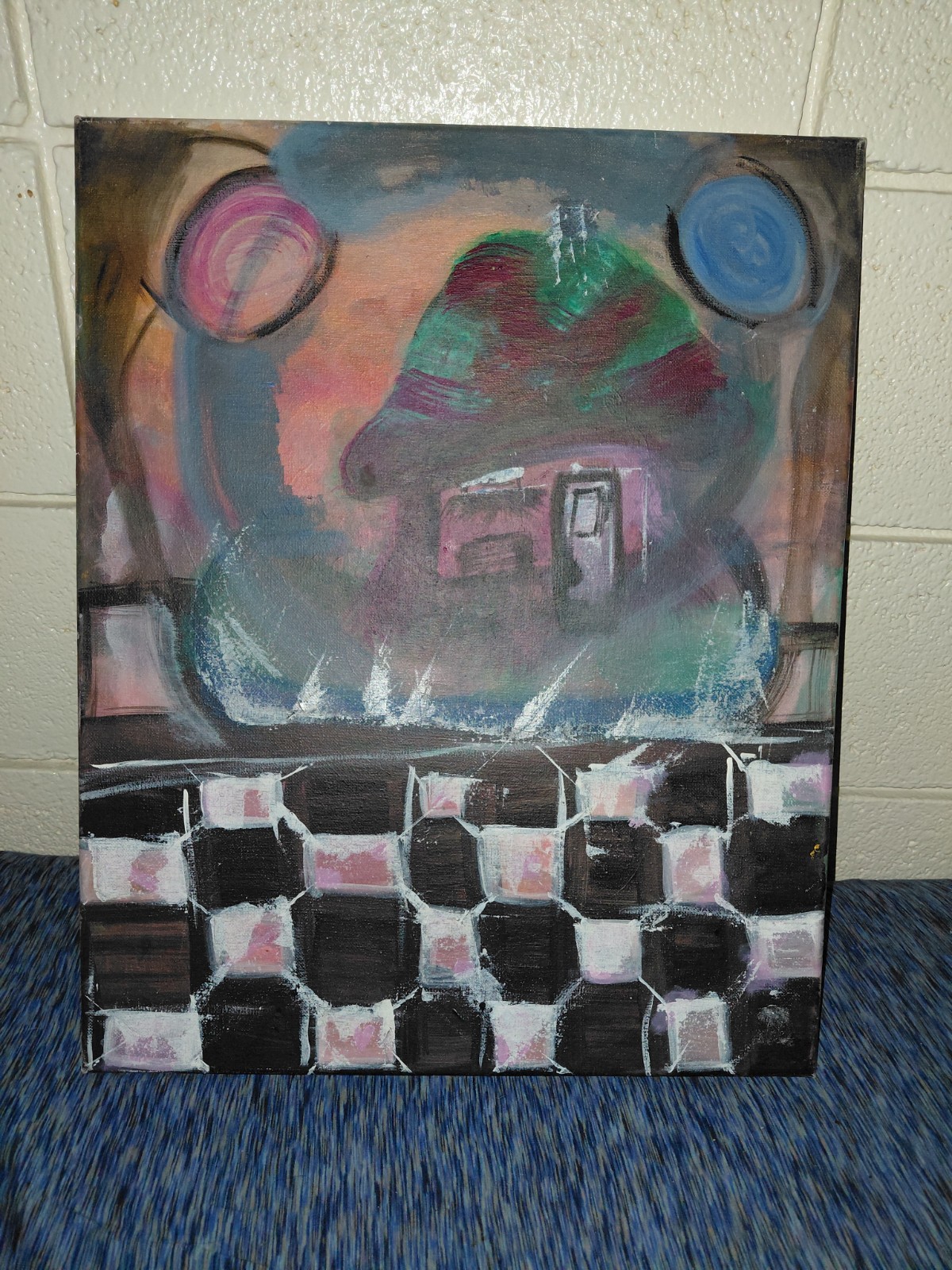 Freestyle Acrylic Painting(Little House In Reality)
