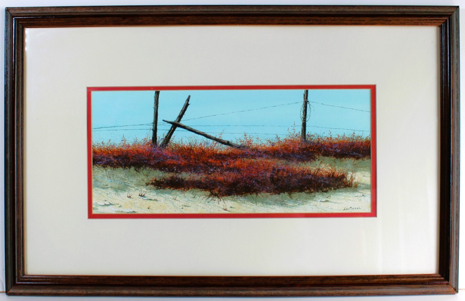 LOU MESSA MIXED MEDIA WATER COLOR PAINTING SIGNED Madison Virginia LISTED ARTIST