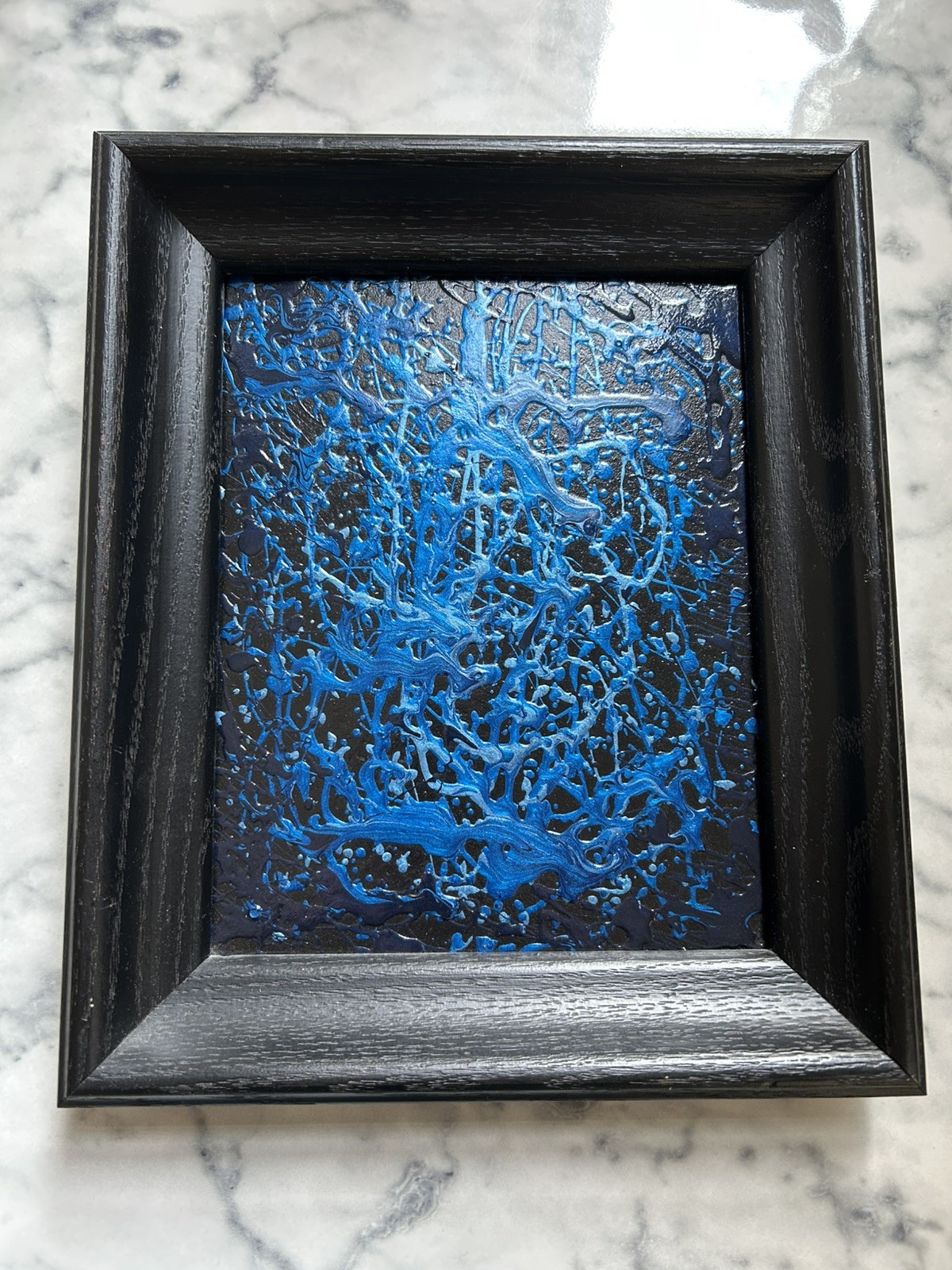Original Abstract painting by JOHN ‘NAMO» NAMOVICE jackson pollock style 8×10