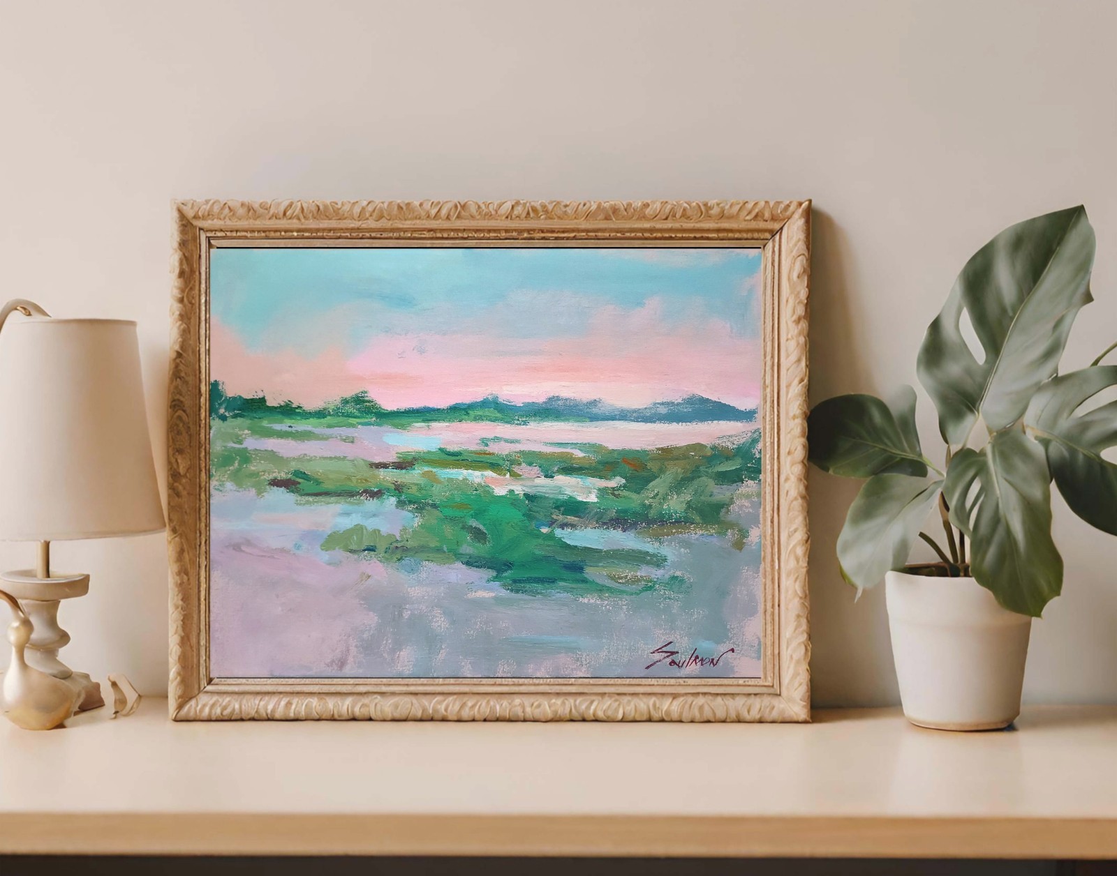 Original Impressionist Painting on 14 in x11 in Canvas – Signed by the Artist