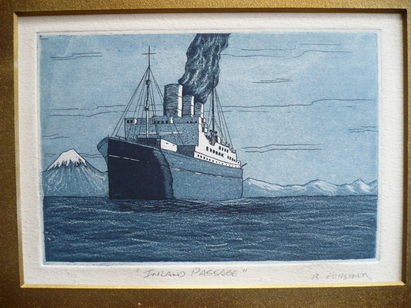 ROBERT FORSTNER, PENCIL SIGNED VINTAGE PRINT COLOR ETCHING, MODERN & LISTED ART