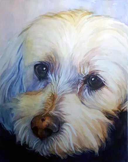 Custom Pet Portrait from Photo 12×16″ Realistic Watercolor Personalised Painting