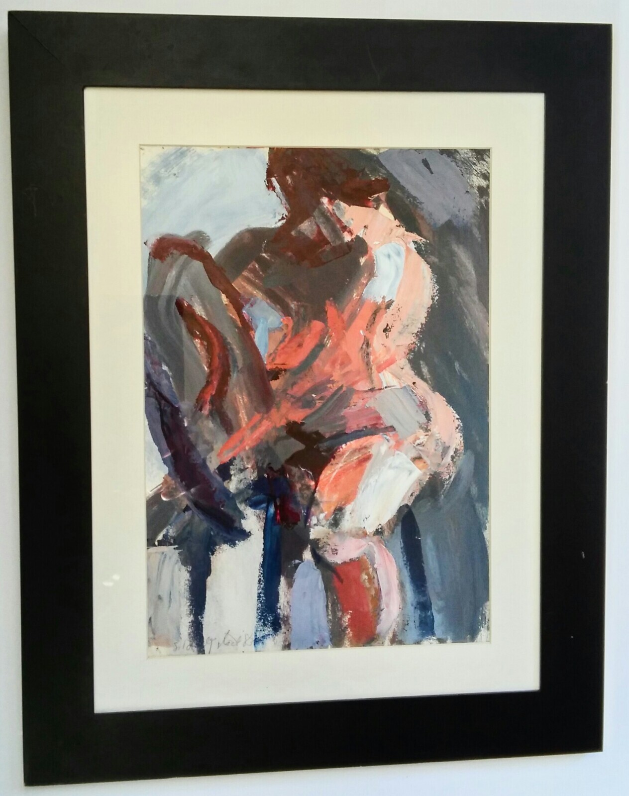 VINTAGE 83′ COLORFUL IMPRESSIONIST OIL PAINTING~SIGNED~FEMALE-LOOK !