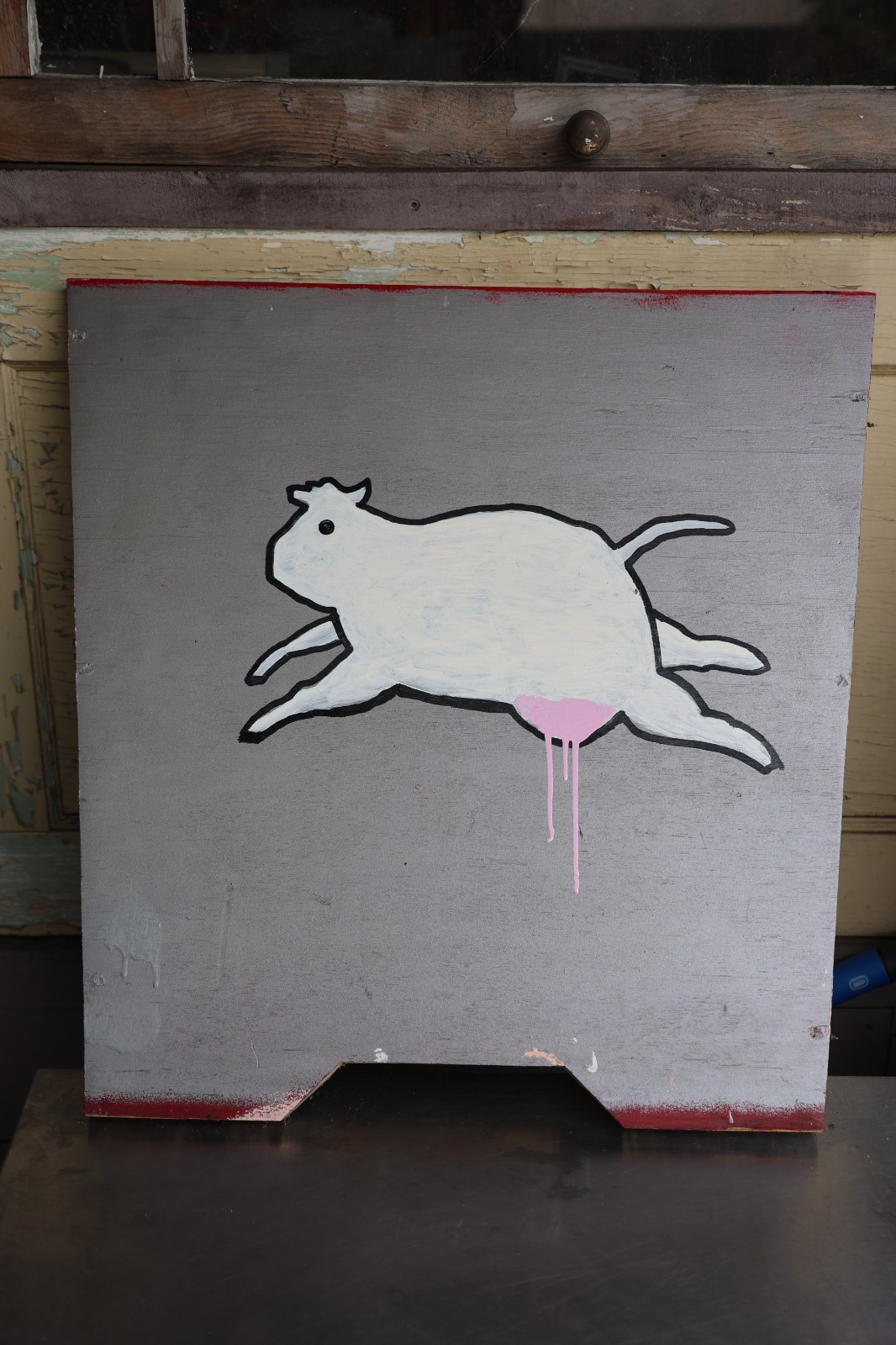 Original Trevor “Trouble” Andrew Studio Painting on Wood
