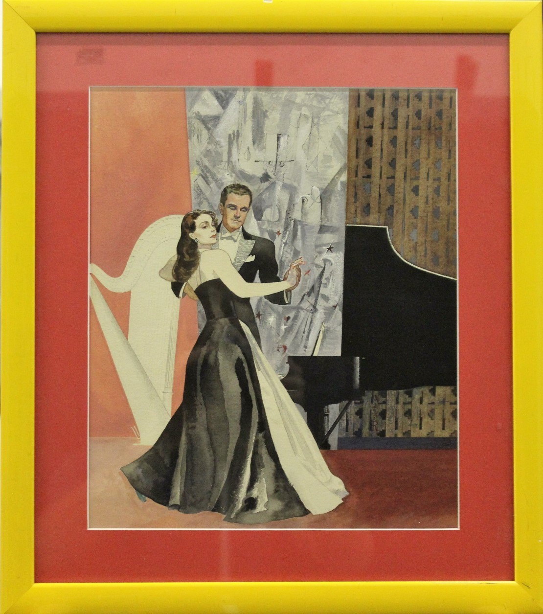 «Ballroom Dancing» 1942 Watercolor