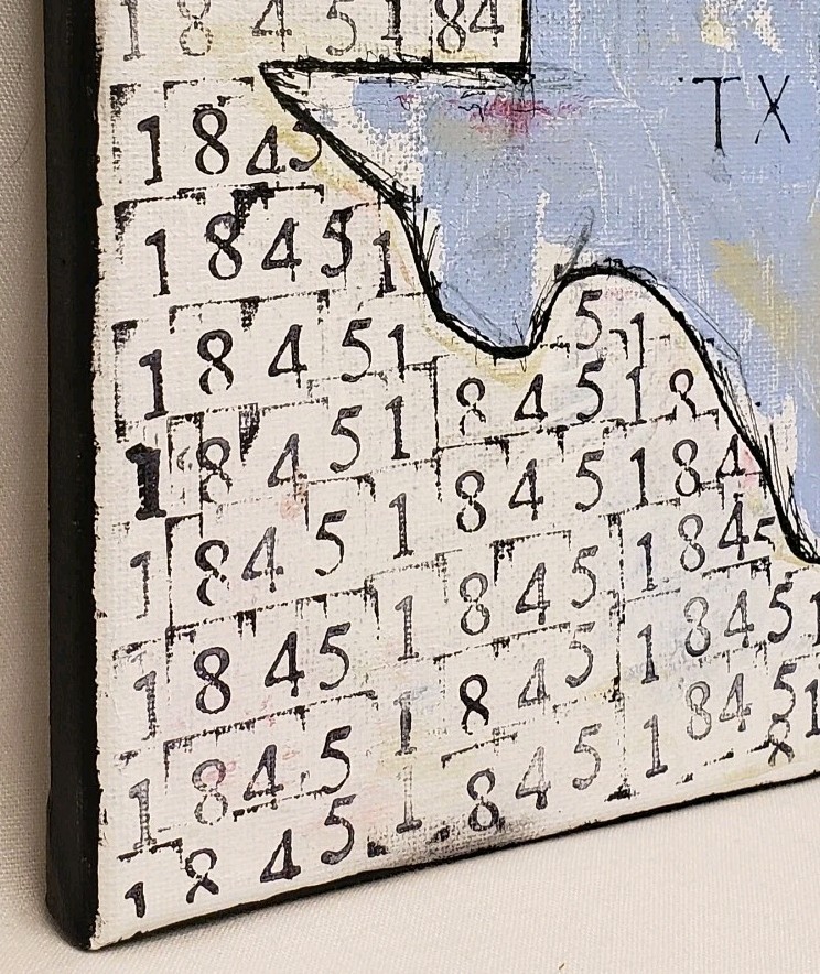 Original Abstract Modern Minimal Painting By K.A.Davis » Texas 1845 «