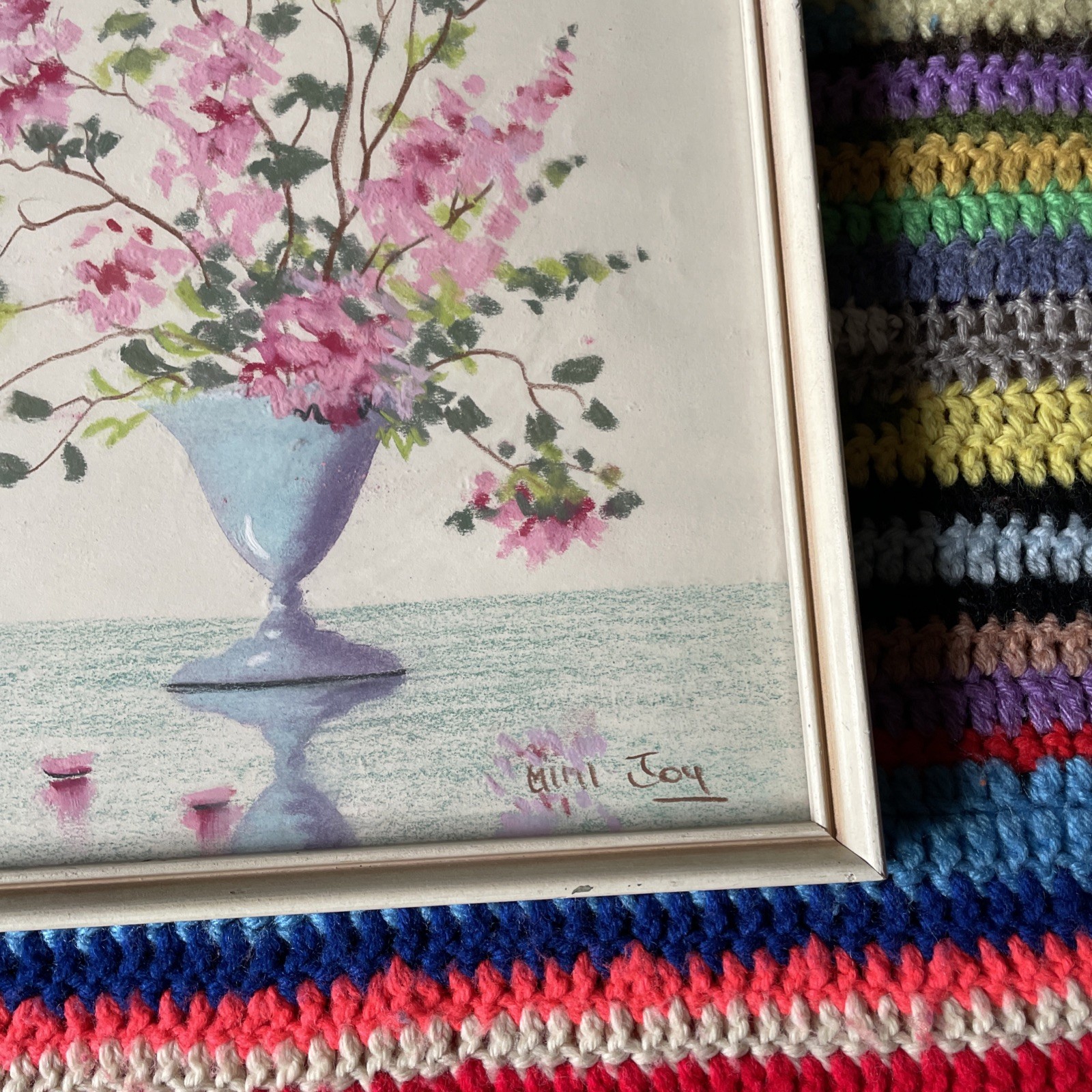 2 Mimi Joy Original Pastels Mabel C. Heyde – Vintage Original Frames 12.5 x 10.5