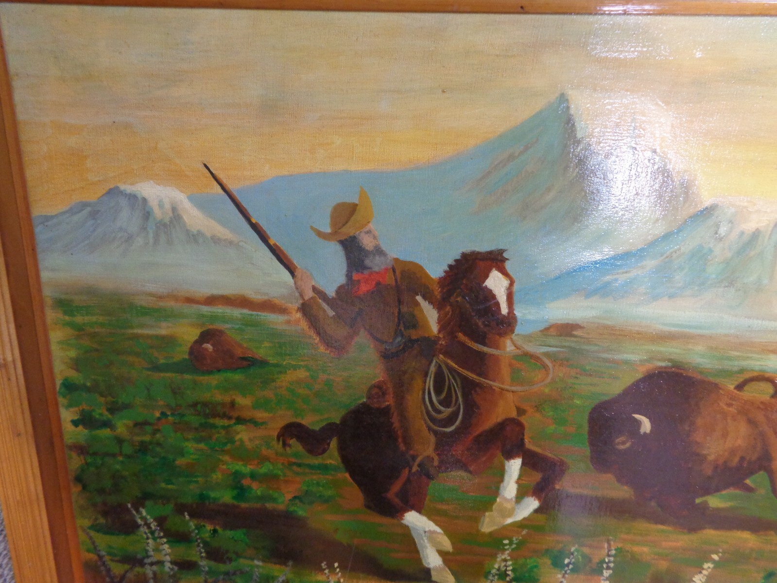 A. Johnston Large Signed Painting on Canvas 42×48, local pickup or buyer arrange