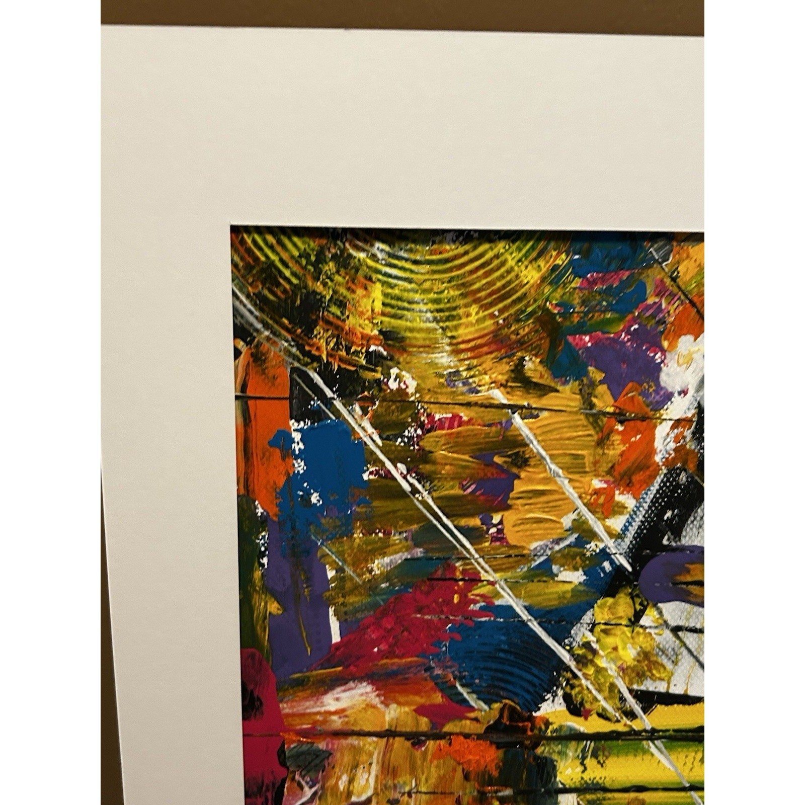 Jodiann Post Paper Painting Acrylic Modern Art Matte Abstract Titled Vertigo