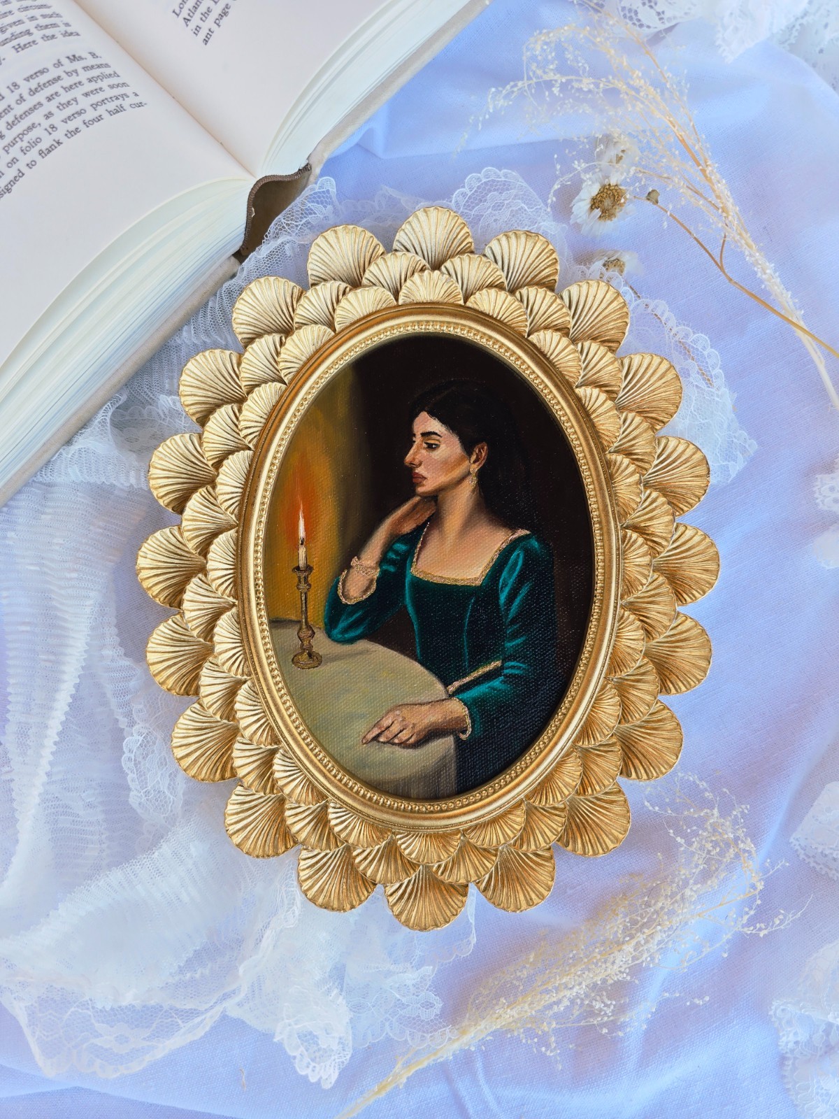 A Table For One Soul – Original Oil Painting Framed