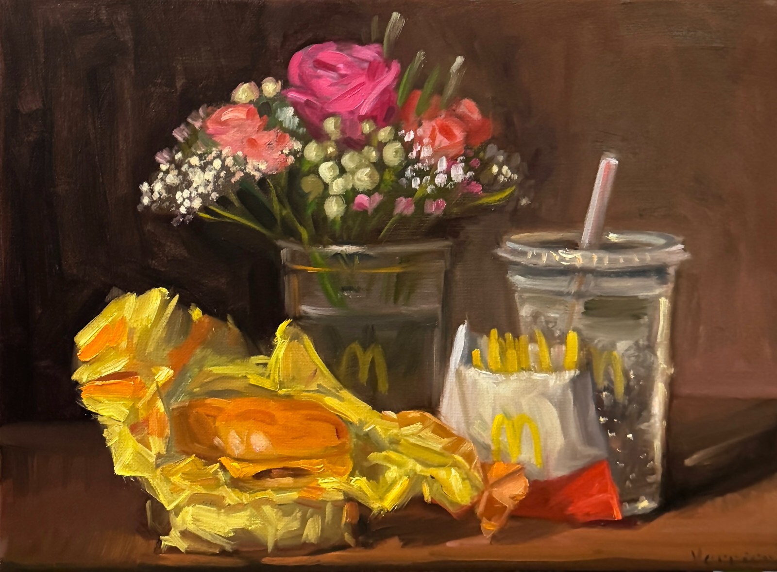 Mcdonalds No7 18×24 By NOAH VERRIER Still life oil painting, Signed print