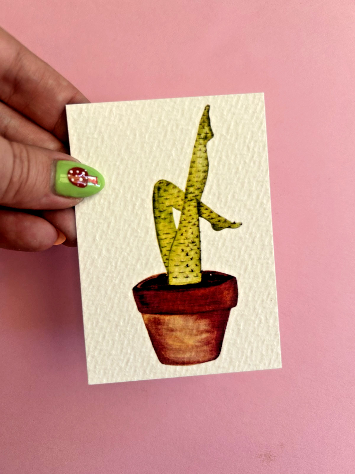 ACEO Edition- Print Sawyer Crane Leg Series Cactus Nature Feminist Watercolor