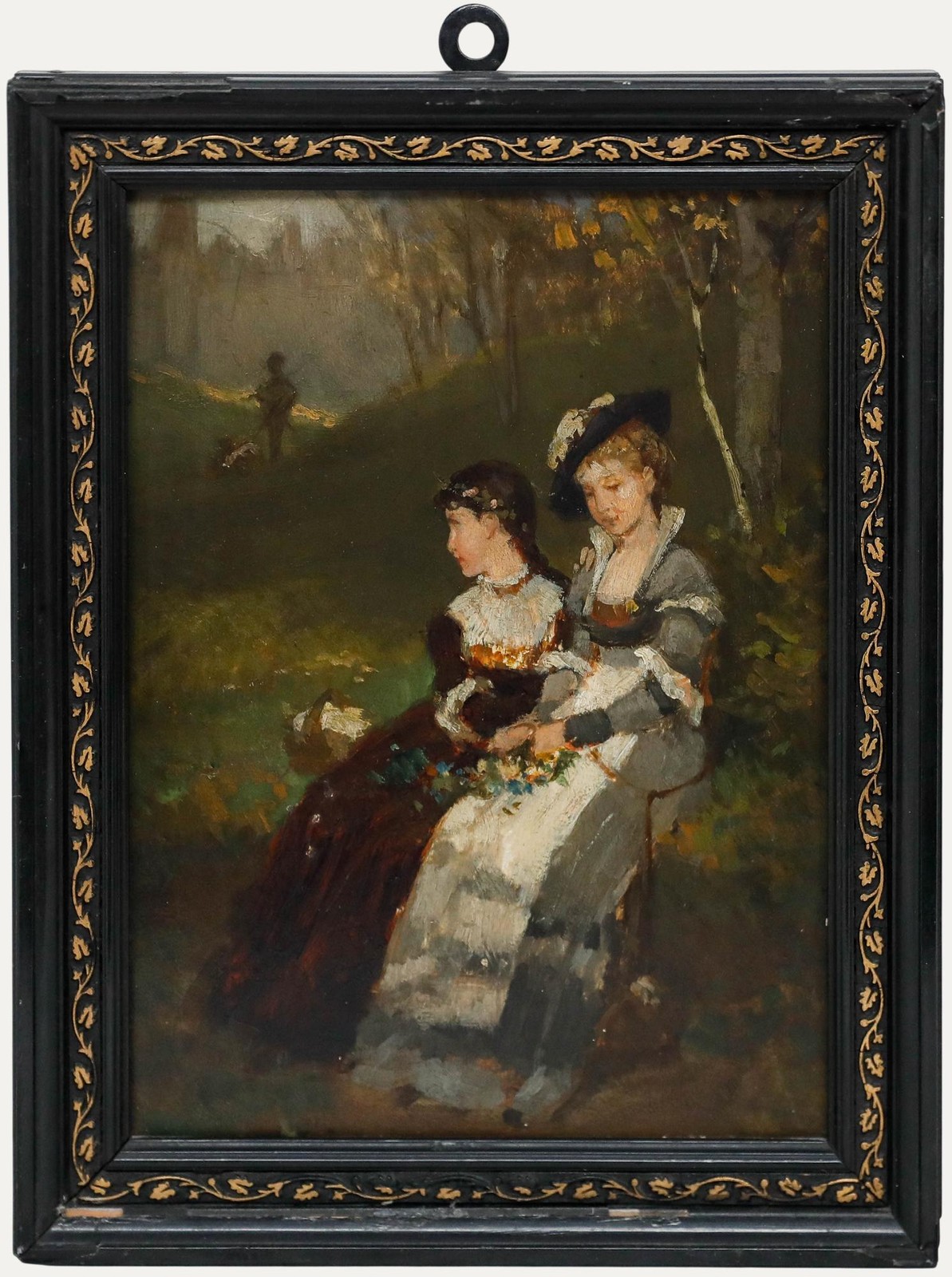 Robert Julius Beyschlag (1838-1903) – Late 19th Century Oil, Picking Flowers