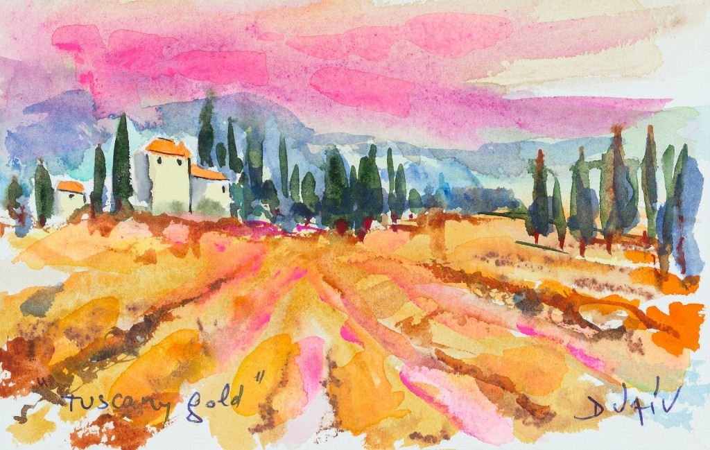Duaiv original Watercolor Painting, OoaK Artwork Signed By The Artist, PWG COA