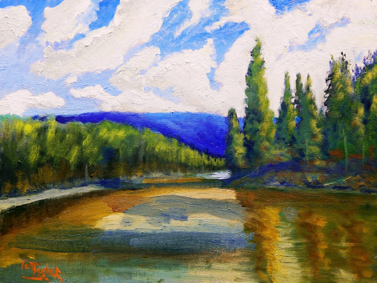 north country mountain realistic Impressionism oil Painting landscape Tom Fisher