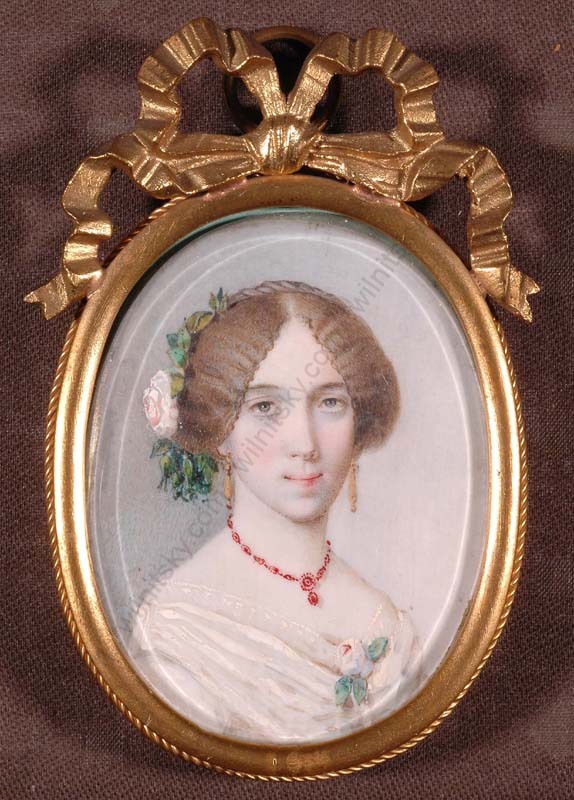 «Young French Lady», Portrait Miniature, ca.1850