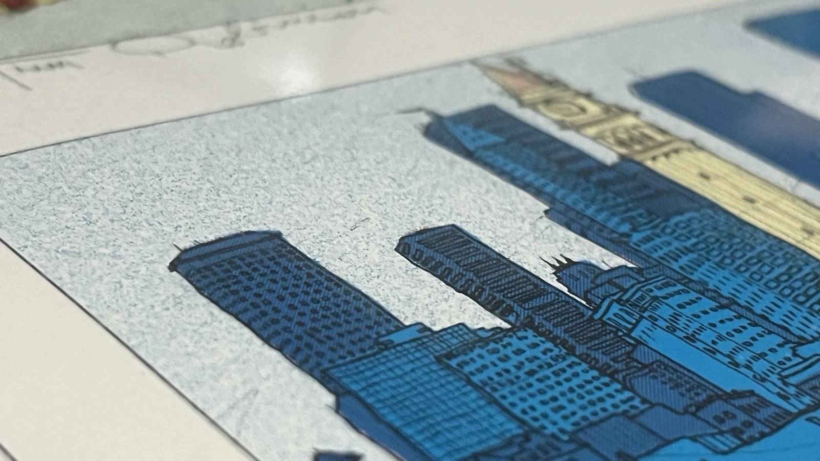 Tim Robinson Print SEATTLE Signed Space Needle Lake Union Downtown PioneerSquare