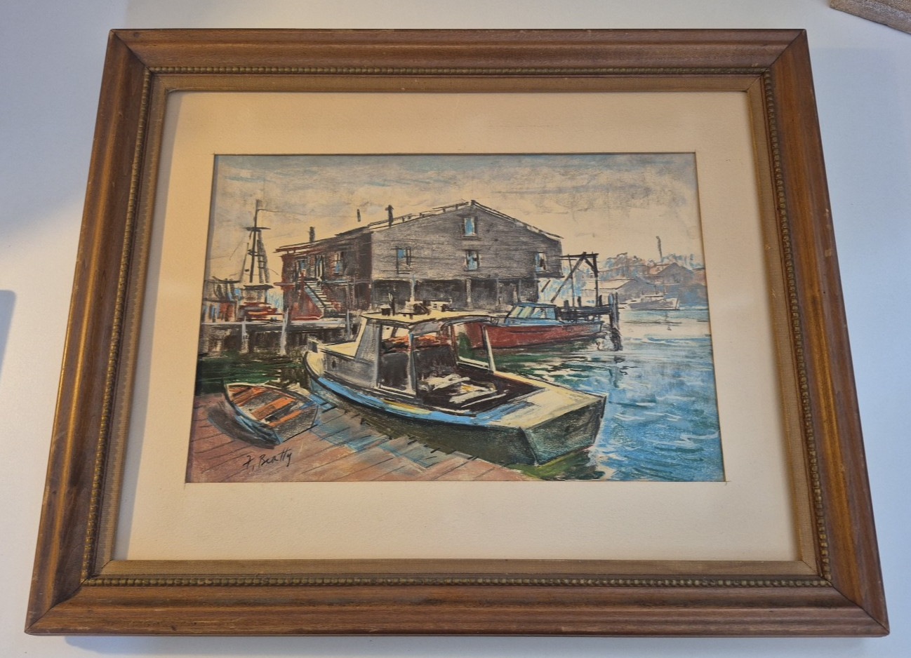 Frank Beatty ~ East Gloucester, Mass ~ Fishing Port Harbor Marina ~ Pastel