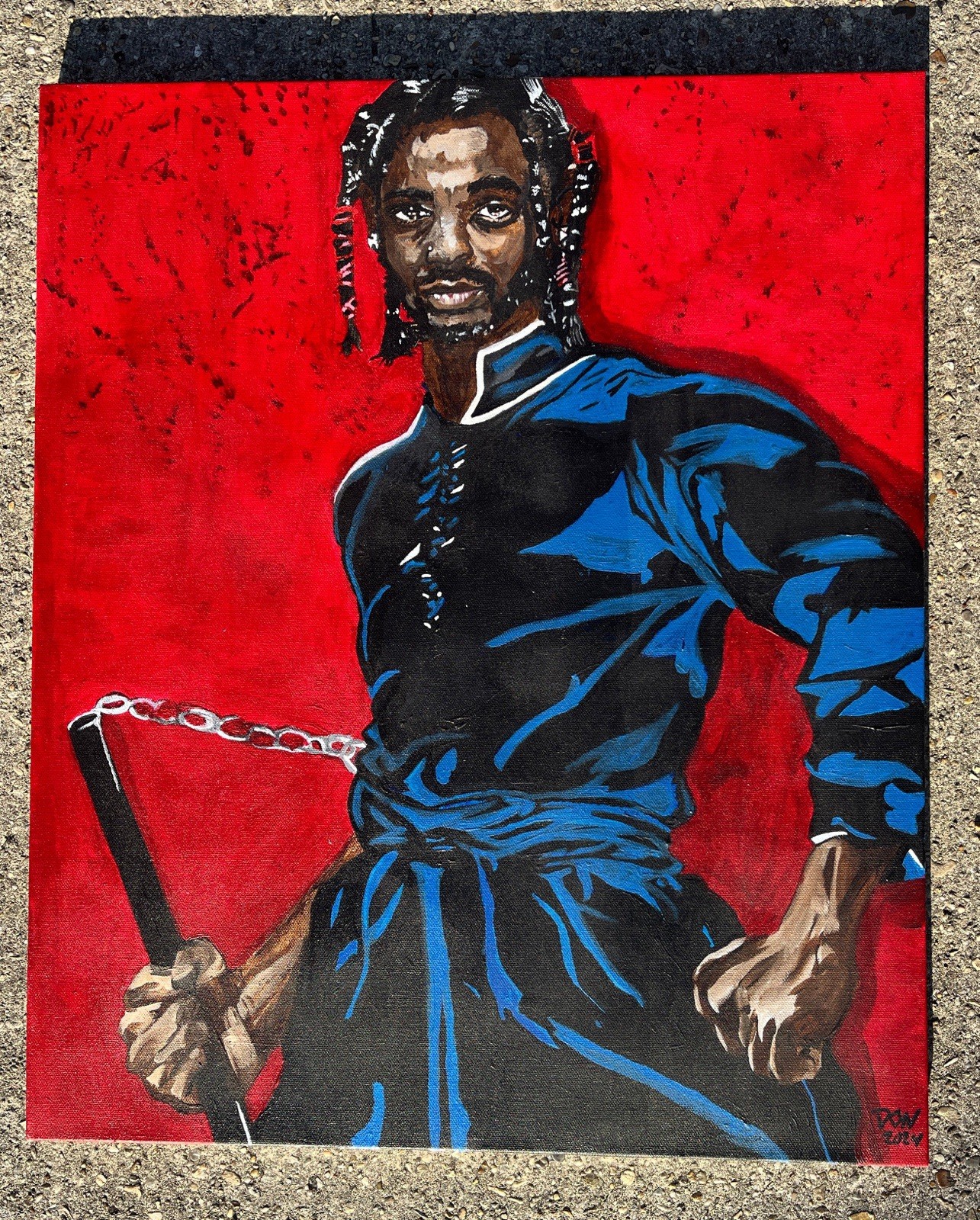 “Kung Fu Kenny” Acrylic Painting – Signed Original One of One
