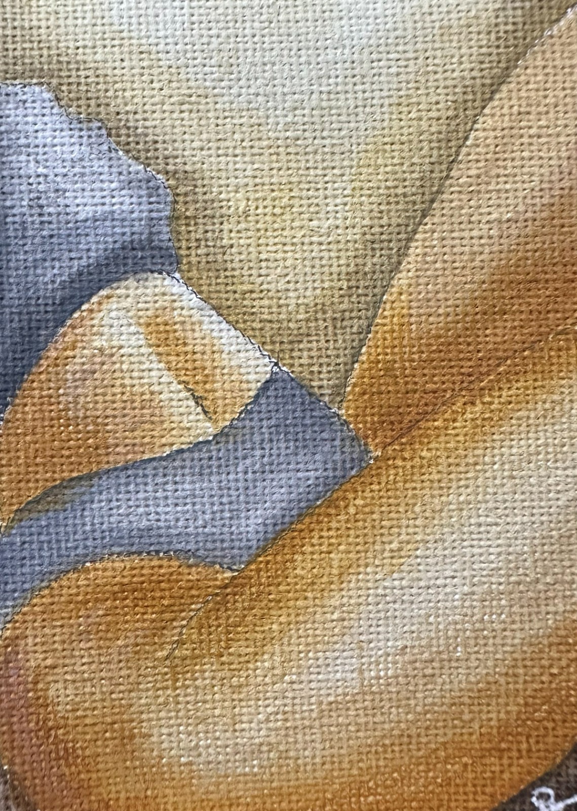 ACEO Original Acrylic Painting Sensual Female Torso Figure Minimal Study Art