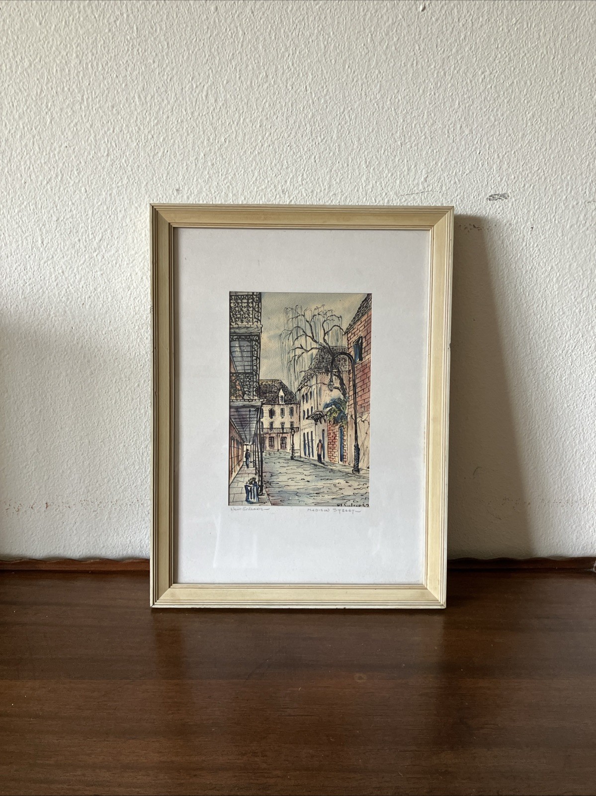J.SULZER “Madison Street” New Orleans Street Original 20”x15” Framed